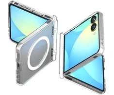 Dėklas „Spigen Ultra Hybrid Pro MagSafe“, skaidrus baltas - „Samsung Galaxy Z Flip7“