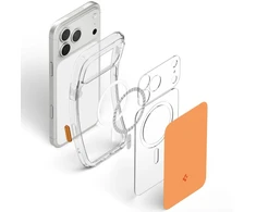 Dėklas Spigen Ultra Hybrid T MagSafe iPhone 17 Pro / 18 Pro BLIZGUS ORANŽINIS