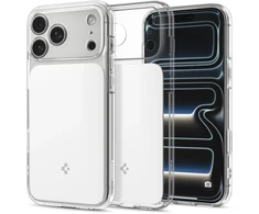 Dėklas Spigen Ultra Hybrid T MagSafe iPhone 17 Pro / 18 Pro BLIZGUS Baltas