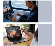 Dėklas su klaviatūra Dux Ducis (MK series) skirtas Apple iPad Pro 13″ (2024) – juodos spalvos