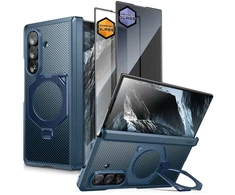 Dėklas SUPCASE UB AERO MAGSAFE 2-DALIŲ RINKINYS GALAXY Z FOLD 8 ULTRA ARAMID Mėlynas