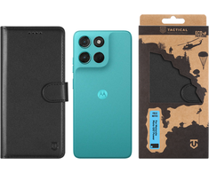 Dėklas Tactical Field Notes for Motorola Moto G57 Power juodos spalvos
