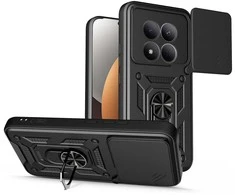 Dėklas Tech-Protect CamShield Pro Xiaomi Poco M8 Pro / Redmi Note 15 Pro+ Plus 5G matinės juodos spalvos
