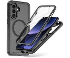 Dėklas Tech-Protect Defense MagSafe Samsung Galaxy A57 5G Matte juodos spalvos