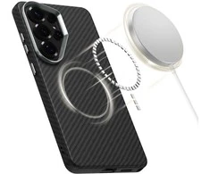 Dėklas Tech-Protect ION Carbon MagSafe Samsung Galaxy S26 Ultra juodos spalvos/sidabro spalvos