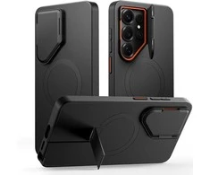 Dėklas Tech-Protect Kevlar Aura MagSafe Samsung Galaxy S26 Ultra juodos spalvos/oranžinės spalvos
