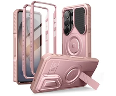 Dėklas Tech-Protect KEVLAR MAGSAFE 2-SET GALAXY S26 ULTRA ROŽINIS