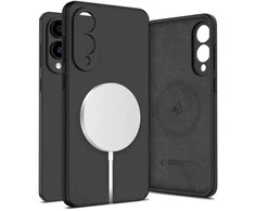 Dėklas Tech-Protect Liquid Silicone MagSafe case skirta Samsung Galaxy S25 Edge – juodos spalvos
