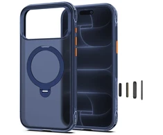 Dėklas Tech-Protect MAGAIR STAND MagSafe CC iPhone 17 PRO MAX / 18 PRO MAX MATINIS TAMSIAI MĖLYNAS