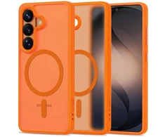 Dėklas Tech-Protect MagMat MagSafe Samsung Galaxy S26 Matte oranžinės spalvos