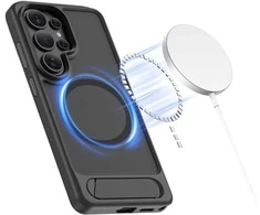 Dėklas Tech-Protect MagRack MagSafe Samsung Galaxy S26 Ultra Matte juodos spalvos