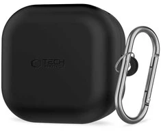 Dėklas Tech-Protect Silicone Hook Samsung Galaxy Buds 4 / 4 Pro juodos spalvos