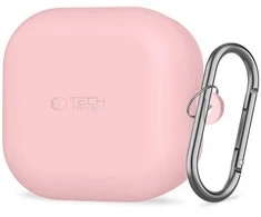 Dėklas Tech-Protect Silicone Hook Samsung Galaxy Buds 4 / 4 Pro Dusty Rožinė