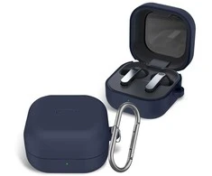 Dėklas „Tech-Protect“ silikoninis kabliukas „Samsung Galaxy Buds 4 / 4 Pro“ tamsiai mėlynas Mėlyna