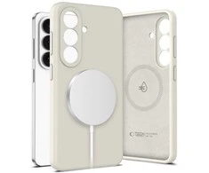 „Tech-Protect“ silikoninis „MagSafe“ dėklas „Samsung Galaxy S26+ Plus Cosmic Latte“