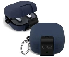 Dėklas „Tech-Protect Slim Hook“ ausinės „Samsung Galaxy Buds 4 / 4 Pro Fluffy“ Mėlyna