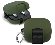 Dėklas Tech-Protect Slim Hook Samsung Galaxy Buds 4 / 4 Pro Olive žalios spalvos