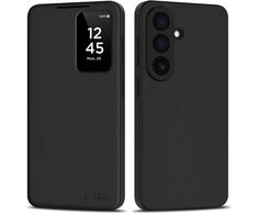 Dėklas Tech-Protect Smart Wallet Samsung Galaxy A37 5G Matte juodos spalvos