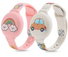 Dėklas „Tech-Protect Smooth For Kids“ 2 vnt. „Apple AirTag“ 1 / 2 įvairios spalvos
