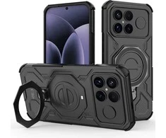 Dėklas Tech-Protect TacticStand MagSafe Xiaomi POCO F8 Ultra Matte juodos spalvos