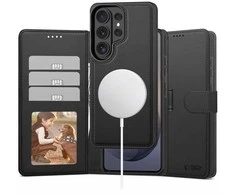 Dėklas Tech-Protect WALLET MagSafe Samsung Galaxy S26 ULTRA MATINIS Juodas