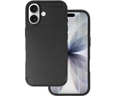 Dėklas Tel Protect Carbon Elite skirtas Apple iPhone 17 juodos spalvos