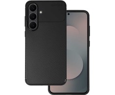 Dėklas Tel Protect Carbon Elite skirtas Samsung Galaxy S25 FE juodos spalvos