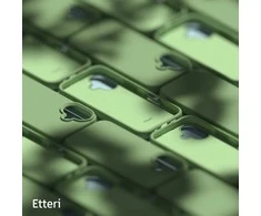 Dėklas Telforceone Etteri Silicone Apple iPhone 16 6,1" šviesiai žalios spalvos