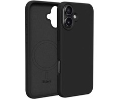 Dėklas Telforceone Etteri Silicone Mag Apple iPhone 16 6,1" juodos spalvos