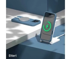 Etteri silikoninis Mag dėklas iPhone 16 Pro 6,3" tamsiai mėlynas