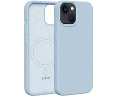 Dėklas Telforceone Etteri Silicone Mag Apple iPhone 14 6,1" žydros spalvos