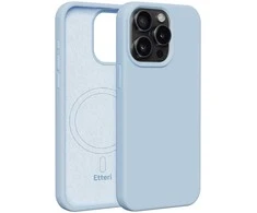 Dėklas Telforceone Etteri Silicone Mag Apple iPhone 15 Pro Max 6,7" žydros spalvos