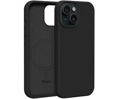 Dėklas Telforceone Etteri Silicone Mag Apple iPhone 15 6,1" juodos spalvos