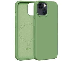 Dėklas Telforceone Etteri Silicone Mag Apple iPhone 13 6,1" šviesiai žalios spalvos