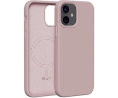 Dėklas Telforceone Etteri Silicone Mag Apple iPhone 12 / 12 Pro 6,1" rožinės spalvos