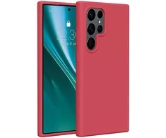 Etteri silikoninis dėklas Samsung Galaxy S25 Ultra aviečių spalvos