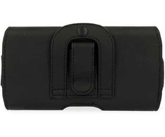 Dėklas Telone Tel Protect MAX Belt Holster (Dydis 14) skirtas Apple iPhone 11/XR/Huawei P30 Lite/Samsung S20/S21/S21 FE juodas, leather (155x80x14 mm)