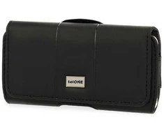 Dėklas Telone Tel Protect MAX Belt Holster (Dydis 14) skirtas Apple iPhone 11/XR/Huawei P30 Lite/Samsung S20/S21/S21 FE juodas, leather (155x80x14 mm)