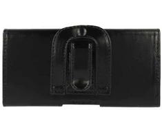 Dėklas Telone VIVA Belt Holster (Dydis 14) skirtas Apple iPhone 11/16 Plus/16 Pro/Huawei P30 Lite/Samsung S23/S24 juodas, leather (155x80x14 mm)