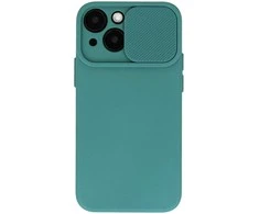 Dėklas Topt Camshield Soft skirtas Apple iPhone 15 Pro Dark žalios spalvos