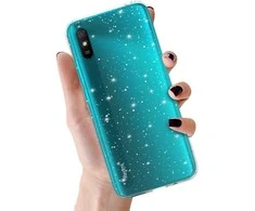 Dėklas Topt Crystal Glitter Case do Xiaomi Redmi 9A sidabro spalvos