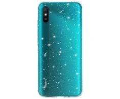 Dėklas Topt Crystal Glitter Case do Xiaomi Redmi 9A sidabro spalvos
