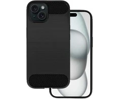 Dėklas Topt Galinis dangtelis CARBON skirtas Apple iPhone 15 Plus juodos spalvos