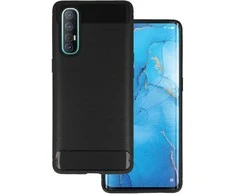 Dėklas Topt Galinis dangtelis CARBON skirtas Oppo Reno3 Pro 5G juodos spalvos