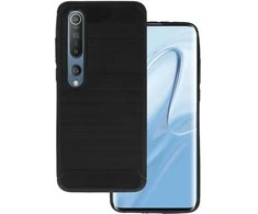 Dėklas Topt Galinis dangtelis CARBON skirtas Xiaomi MI 10/MI 10 Pro juodos spalvos
