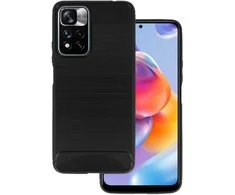 Dėklas Topt Galinis dangtelis CARBON skirtas Xiaomi Redmi Note 11 Pro Plus 5G juodos spalvos
