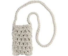 Dėklas Topt Knitted krepšys skirtas telefonui design 1 baltos spalvos