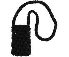 Dėklas Topt Knitted krepšys skirtas telefonui design 1 juodos spalvos