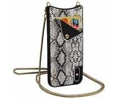 Dėklas Topt Krepšys telefonui – SNAKE Leather – Apple iPhone XS Max baltos spalvos