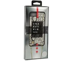 Dėklas Topt Krepšys telefonui – SNAKE Leather – Apple iPhone XS Max baltos spalvos